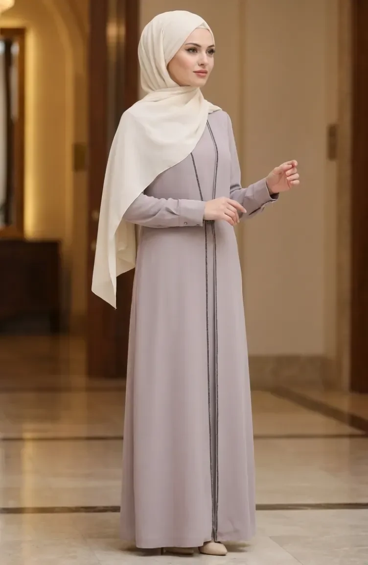 Hijabjurk Met Stenen Versiering 6273-05 Stone 6273-05