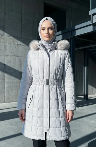 Plus Size Capuchonjas Met Riem 6345-05 Stone 6345-05