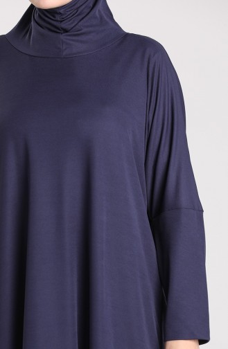 Ensemble De Prière Spécial Ramadan 2 Pièces - Robe De Prière Et Saint Coran - 0002-01 Bleu Marine 0002-01