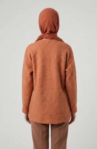 Buklet Kumaş Bağlamalı Kışlık Kap 2234-02 Kiremit