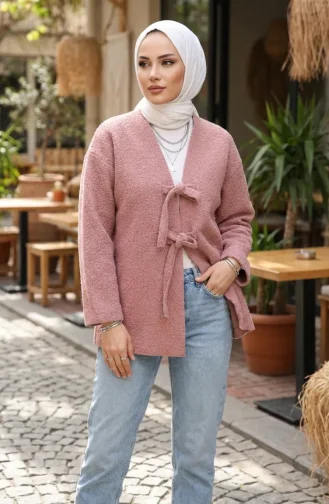 Buklet Kumaş Bağlamalı Kışlık Kap 2234-04 Gül Kurusu