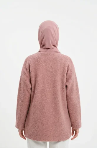 Buklet Kumaş Bağlamalı Kışlık Kap 2234-04 Gül Kurusu
