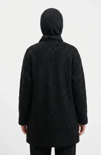 Buklet Kumaş Bağlamalı Kışlık Kap 2234-05 Siyah