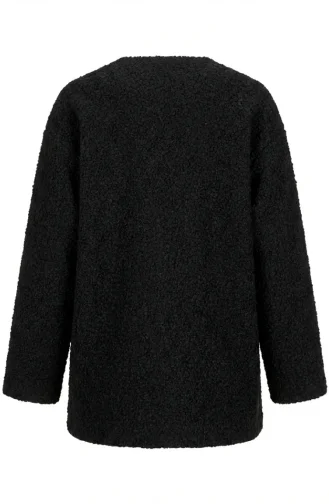 Buklet Kumaş Bağlamalı Kışlık Kap 2234-05 Siyah