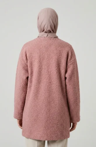 Buklet Kumaş Bağlamalı Kışlık Kap 2235-02 Gül Kurusu