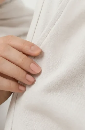 Pantalon à Taille élastique 71126-01 Crème 71126-01