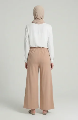 Pantalon à Taille élastique 71126-02 Beige 71126-02