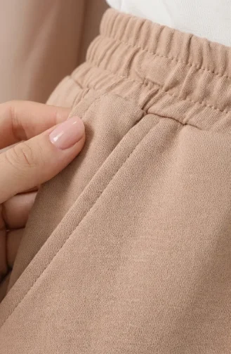 Pantalon à Taille élastique 71126-02 Beige 71126-02