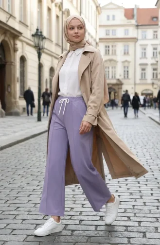Pantalon à Taille élastique 71126-03 Lilas 71126-03