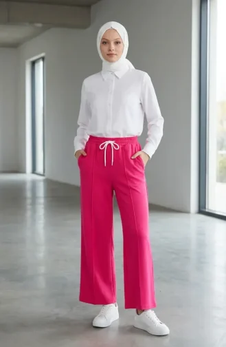 Pantalon à Taille élastique 71126-04 Fuchsia 71126-04