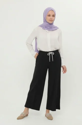 Pantalon à Taille élastique 71126-08 Noir 71126-08