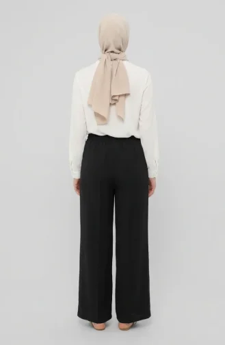 Pantalon à Taille élastique 71126-08 Noir 71126-08