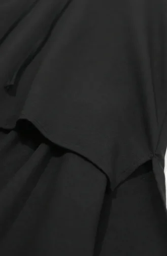 طقم أويشو من قطعتين بغطاء رأس مصنوع من القماش، رقم الموديل 2237-02، لون أسود 2237-02