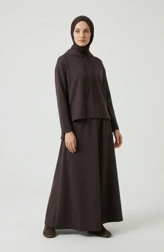 Ensemble Deux Pièces à Capuche En Tissu Oysho 2237-03 Marron 2237-03