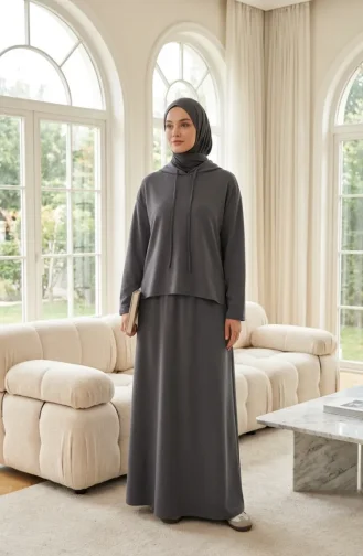 Ensemble Deux Pièces à Capuche En Tissu Oysho 2237-04 Gris 2237-04