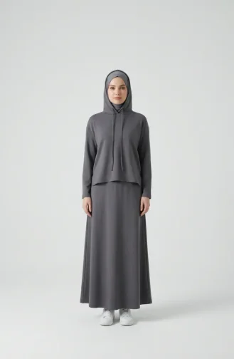 Ensemble Deux Pièces à Capuche En Tissu Oysho 2237-04 Gris 2237-04