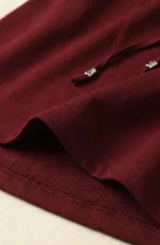 Büzgü Detaylı Bağcıklı ikili Takım 0244-02 Bordo