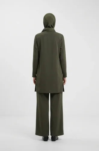 Ensemble Deux Pièces En Tissu Oysho Avec Broche 2238-03 Kaki 2238-03