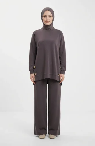 Oysho Stoff-Zweiteiler Mit Brosche 2238-04 Anthrazit 2238-04