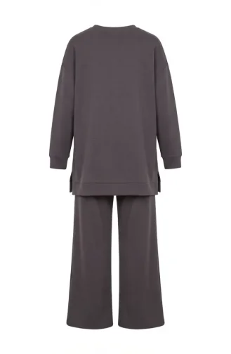 Oysho Stoff-Zweiteiler Mit Brosche 2238-04 Anthrazit 2238-04