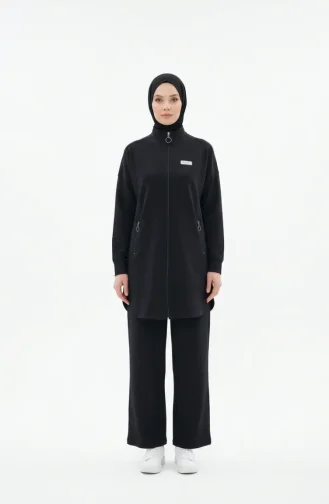 طقم رياضي بسحاب 71182-01 أزرق داكن 71182-01