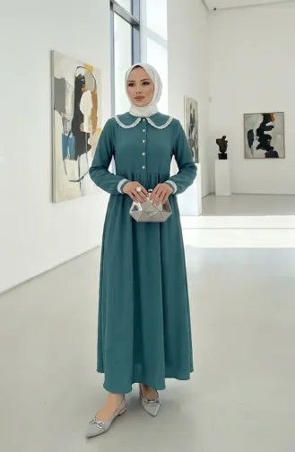 Halbgeknöpftes Spitzenkleid 2145-05 Hellgrün 2145-05