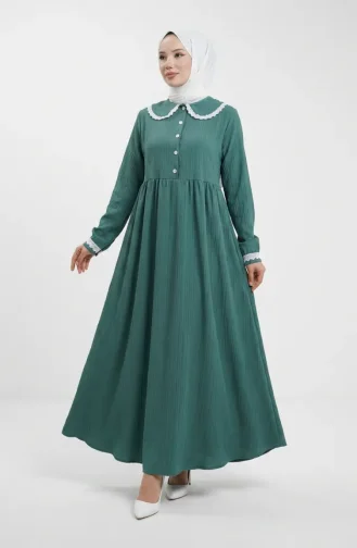 Halbgeknöpftes Spitzenkleid 2145-05 Hellgrün 2145-05