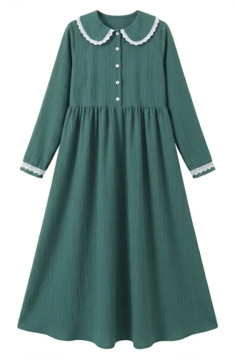 Halbgeknöpftes Spitzenkleid 2145-05 Hellgrün 2145-05