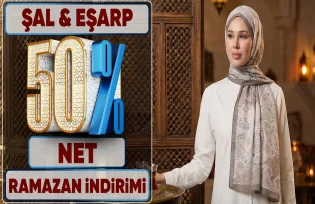 Şal & Eşarplarda Net %50 İNDİRİM