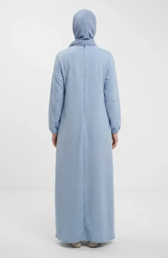 Robe D`hiver En Maille Texturée 2511-01 Bleue 2511-01