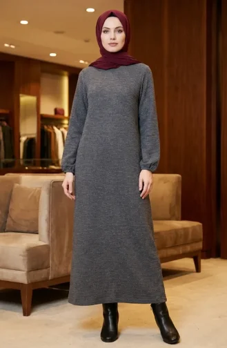 Robe D`hiver En Maille Texturée 2511-04 Anthracite 2511-04