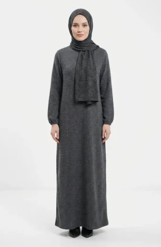 Robe D`hiver En Maille Texturée 2511-04 Anthracite 2511-04