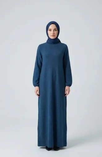 Robe D`hiver En Maille Texturée 2511-05 Indigo 2511-05