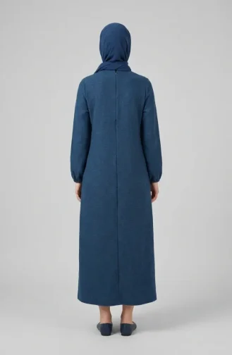 Robe D`hiver En Maille Texturée 2511-05 Indigo 2511-05