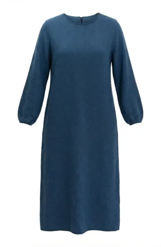Robe D`hiver En Maille Texturée 2511-05 Indigo 2511-05