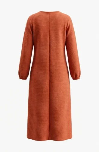 Robe D`hiver En Maille Texturée Orange 2511-07 2511-07