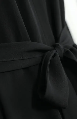 Abaya à Manches élastiquées Modèle 5084-01 Noire 5084-01