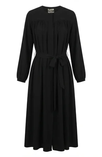 Abaya à Manches élastiquées Modèle 5084-01 Noire 5084-01