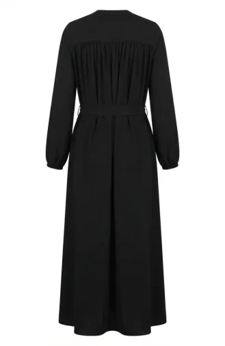 Abaya à Manches élastiquées Modèle 5084-01 Noire 5084-01
