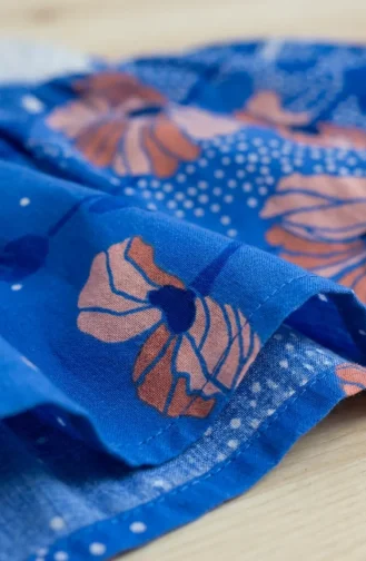 Jupe à Volants En Viscose Taille élastique 2012U-01 Indigo 2012Ü-01