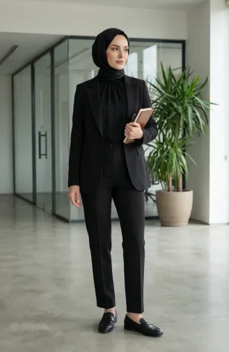 Pantalon Droit Noir 1155-01 1155-01