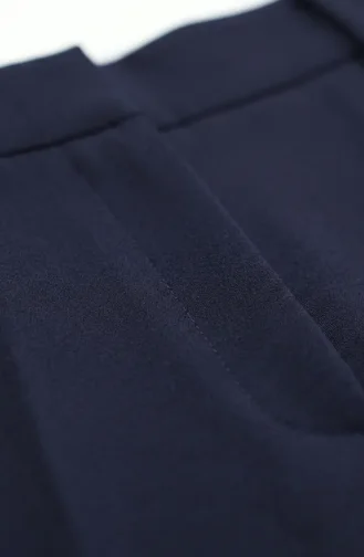 Hose Mit Geradem Bein 1155-02 Marineblau 1155-02