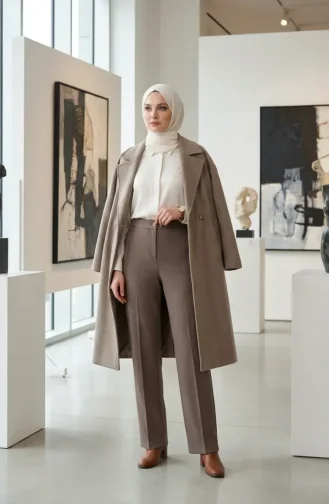 Straight Leg Trousers 1155-03 Mink 1155-03
