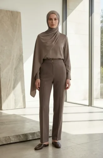Straight Leg Trousers 1155-03 Mink 1155-03