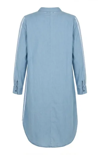 Gestreifte Jeans-Tunika 23932-01 Eisblau 23932-01