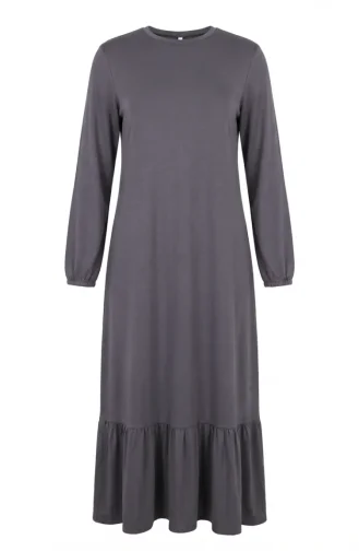 Kleid Mit Rüschensaum 2244-02 Anthrazit 2244-02