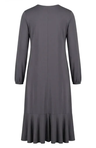 Kleid Mit Rüschensaum 2244-02 Anthrazit 2244-02