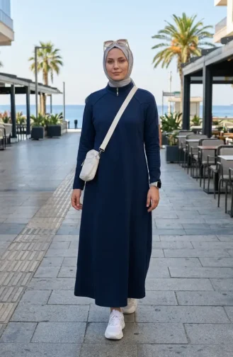 Robe Sport Grande Taille à Fermeture éclair 12024-01 Indigo 12024-01