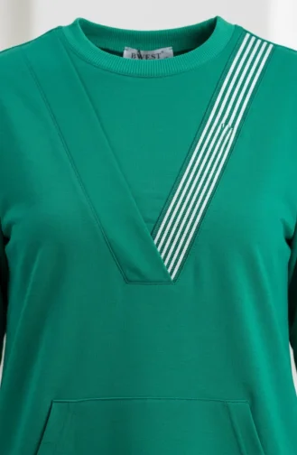 Sportkleid Mit Kängurutasche 71188-03 Grün 71188-03