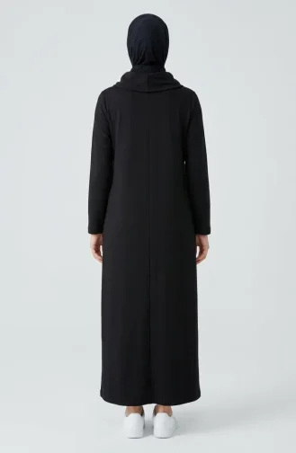 Sportkleid In Großen Größen Mit Paspelierung 12027-01 Schwarz 12027-01
